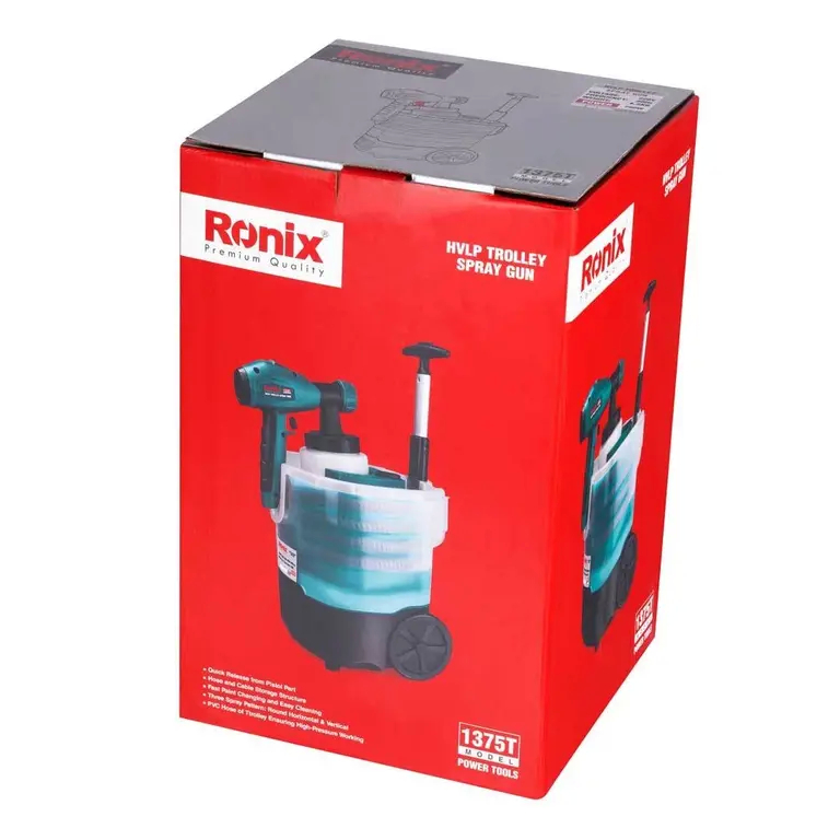 پیستوله برقی 750 وات با چرخ دستی رونیکس 1375T