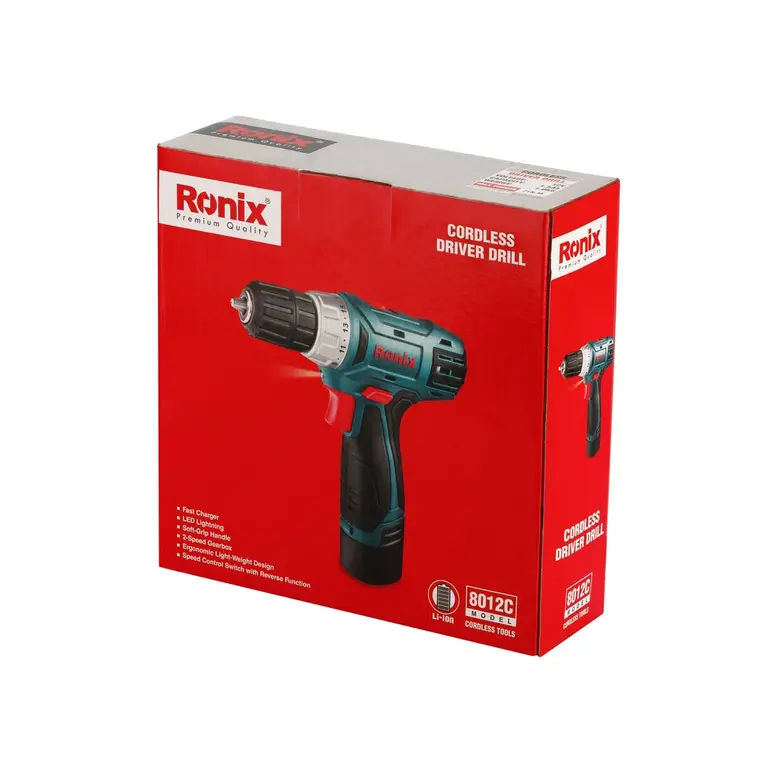 دریل پیچ گوشتی شارژی رونیکس 8012c