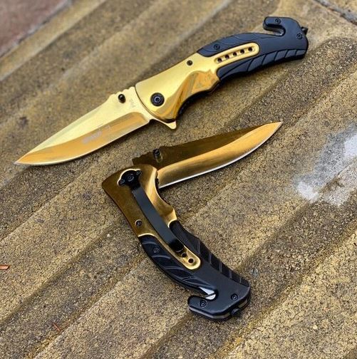 چاقو تاشو بوکر طلایی