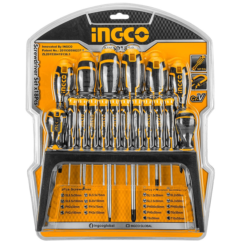 قیمت و خرید پیچ گوشتی اینکو مدل HKSD-1828 بسته 18 عددی