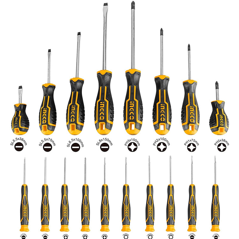 قیمت و خرید پیچ گوشتی اینکو مدل HKSD-1828 بسته 18 عددی